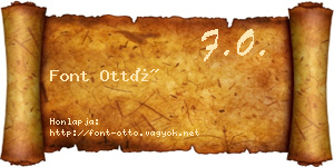 Font Ottó névjegykártya