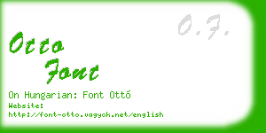 otto font business card